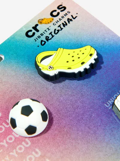 Crocs Boys Soccer Team Jibbitz™ 5 Pack In Brown