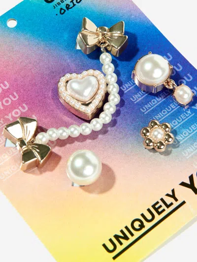 Crocs Girls Pearly Jibbitz™ 5 Pack In Gold