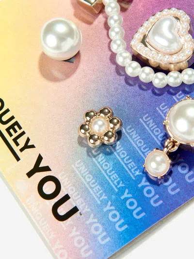 Crocs Girls Pearly Jibbitz™ 5 Pack In Gold