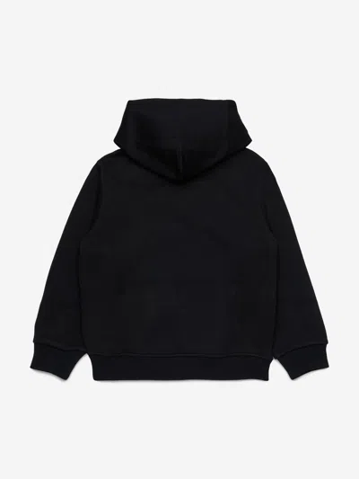 Diesel Felpa Con Cappuccio E Logo Glowing Oval D In Black