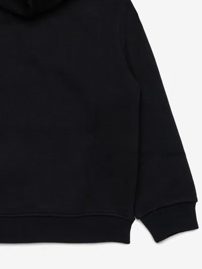 Diesel Felpa Con Cappuccio E Logo Glowing Oval D In Black