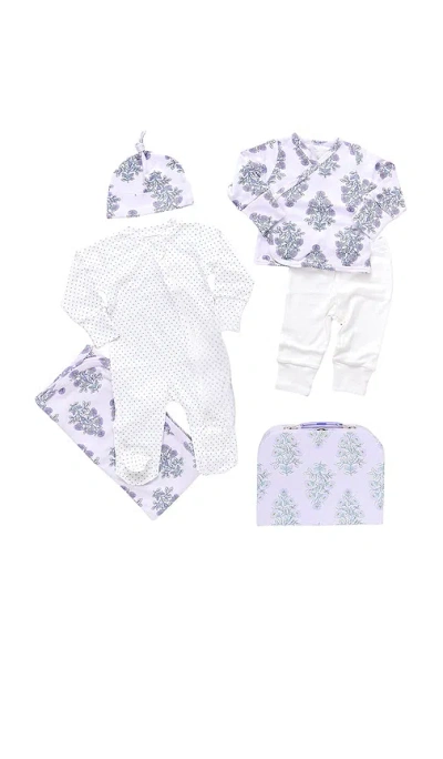 Pink Chicken Å¸¦å›žå®¶å¥—è£… Â€“ Lavender Bouquet Floral Block Print. Å°ºç � 3-6m (also Â€“ 0-3m, Nb). In Pink