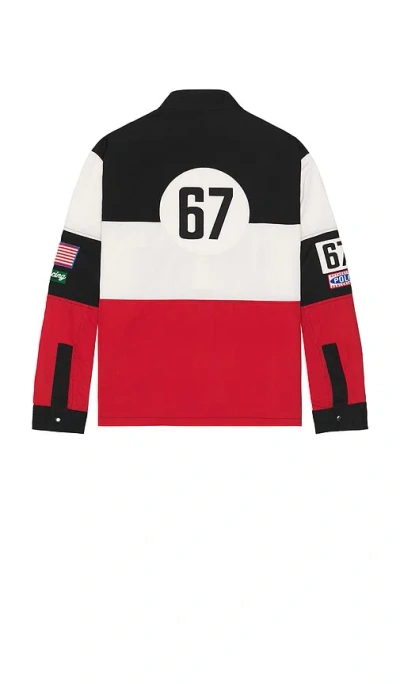 Polo Ralph Lauren Nylon Colorblock Rl Racing Sport Shirt In Multi