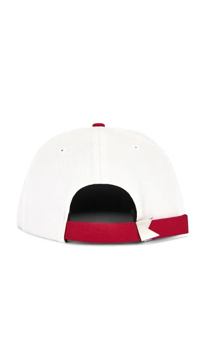 Rhude Logo-print Cotton-twill Baseball Cap In White