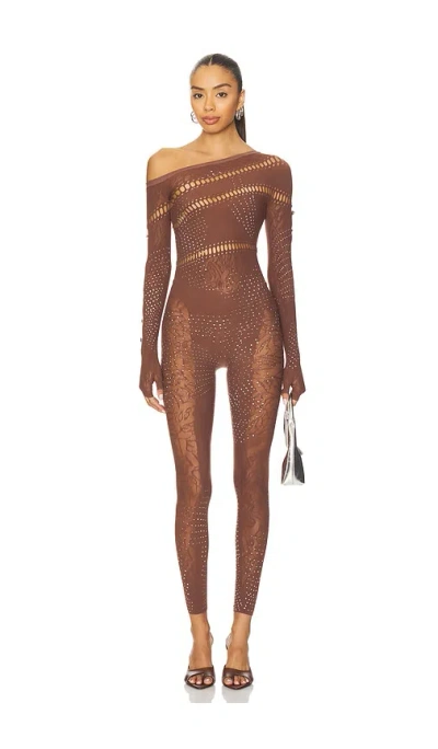 Poster Girl Ivy Long Rhinestone È¿žèº«è£¤ Â€“ Old Money Brown. Å°ºç � All. In Brown