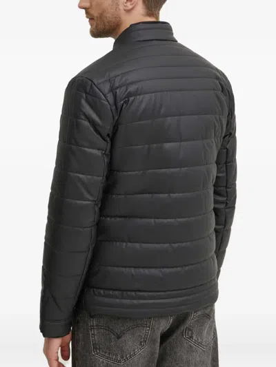 Guess Usa Quilted Zip Jacket In Black