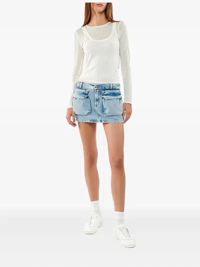 Icon Denim Gio Mini Skirt In Blue