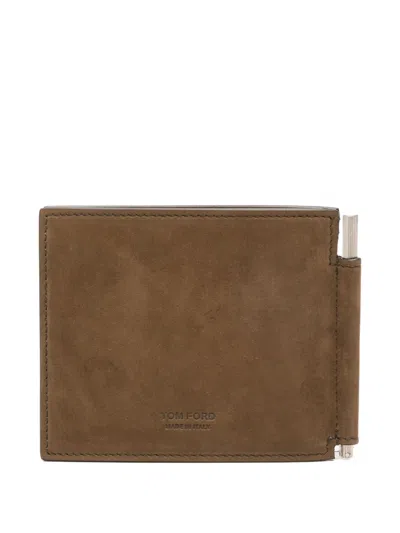 Tom Ford Leather Wallet In Brown