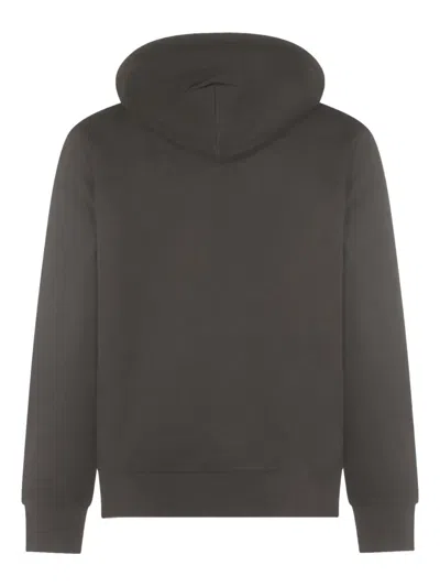 Moncler Logo-patch Cotton Hoodie In Gray