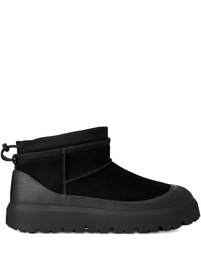 Ugg Suede Classic Ultra Mini Weather Hybrid Ankle Boots In Black