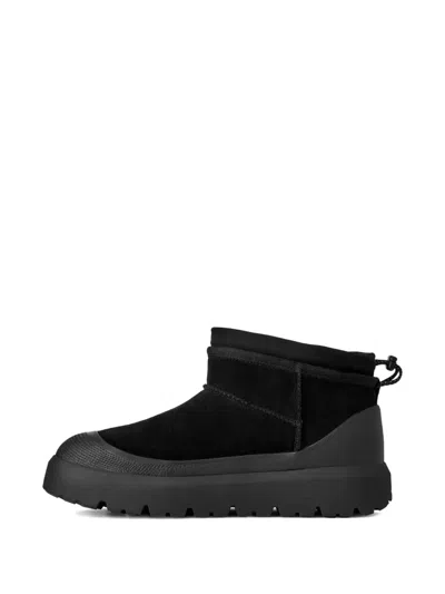 Ugg Suede Classic Ultra Mini Weather Hybrid Ankle Boots In Black