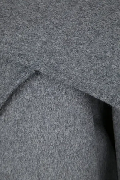 Calvin Klein Double-faced Wool Scarf Coat In Gray