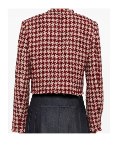 Liu •jo Tweed-jacke Mit Hahnentrittmuster In Red