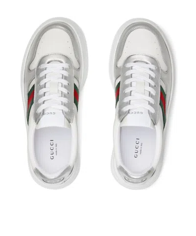 Gucci Sneakers Featuring Oversized Platform Sole In Silver