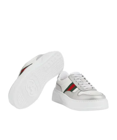 Gucci Sneakers Featuring Oversized Platform Sole In Silver