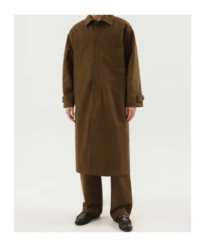 1989 Studio Mackintosh Coat With Back Yoke And Collar In Brown