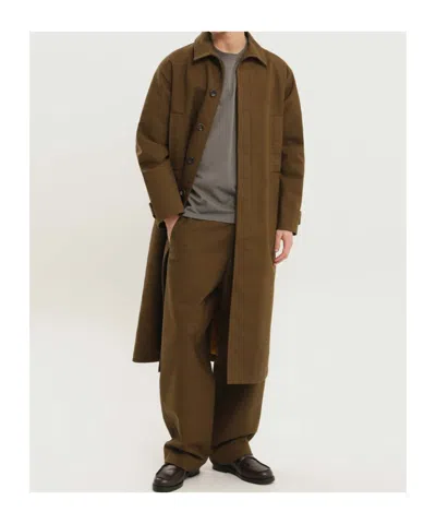 1989 Studio Mackintosh Coat With Back Yoke And Collar In Brown