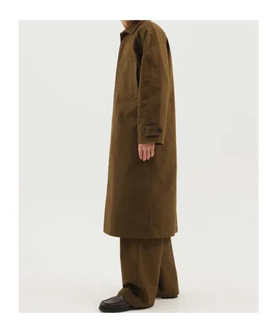 1989 Studio Mackintosh Coat With Back Yoke And Collar In Brown