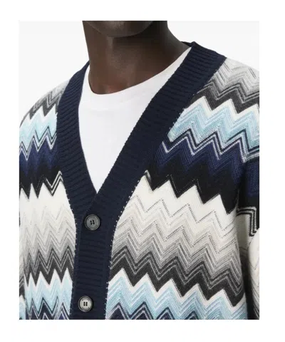 Missoni Cardigan Aus Wolle Und Baumwolle Mit Zickzackmuster In Multi