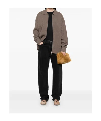 Aya Muse Waistband Denim Trousers In Black