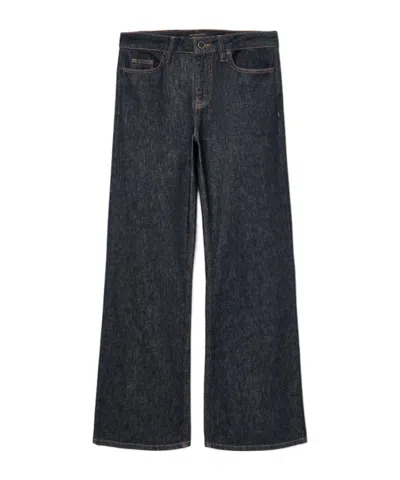 Allsaints Womens Raw Indigo Blu Ember Flared-leg Denim Jeans In Blue