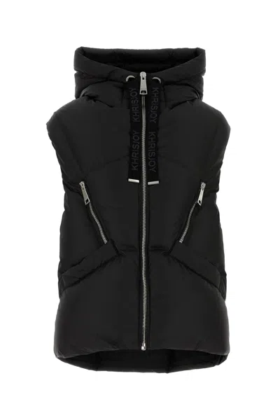 Khrisjoy Black Polyester Blend Down Jacket In Black