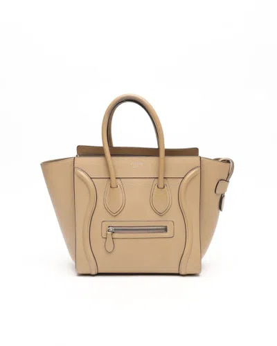 Celine Céline Micro Luggage Bag In Nude