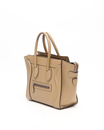 Celine Céline Micro Luggage Bag In Nude