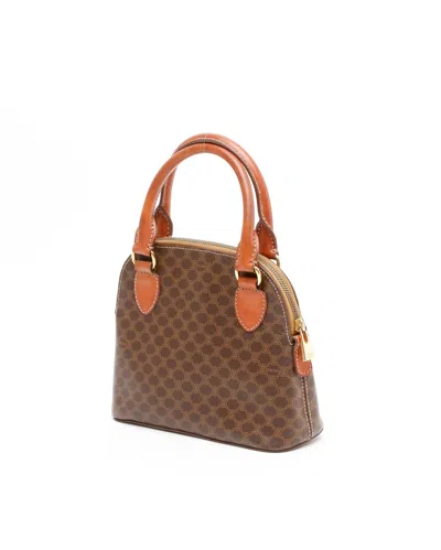 Celine Céline Macadam Handbag In Brown