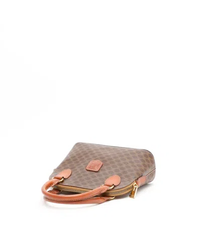 Celine Céline Macadam Handbag In Brown