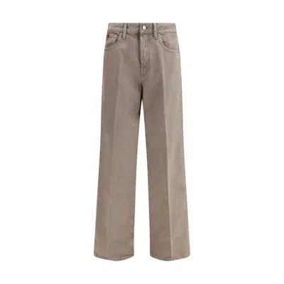 Jacob Cohen Grace Wide 5 Pocket Jeans In Brown