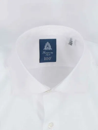 Finamore 1925 Timeless White Button-down Shirt With Structured Collar In Multi