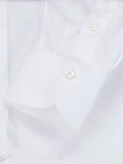Finamore 1925 Timeless White Button-down Shirt With Structured Collar In Multi
