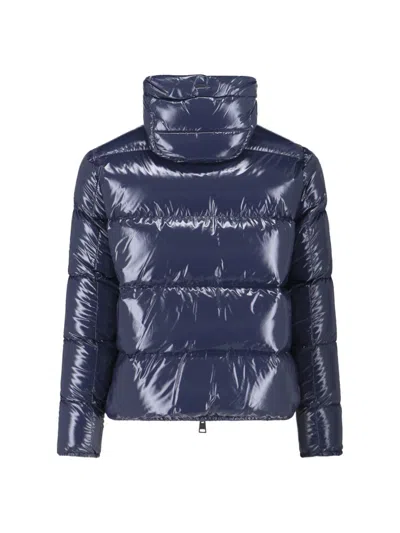 Herno Structured Black Jacket With Timeless Design In Blue