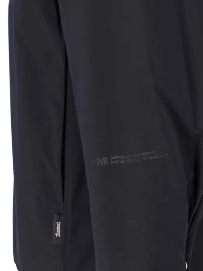 Laminar Boxy Minimalist Black Jacket With Classic Collar In Blue