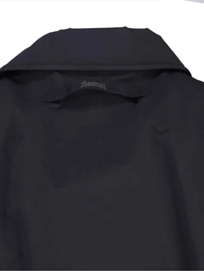 Laminar Boxy Minimalist Black Jacket With Classic Collar In Blue