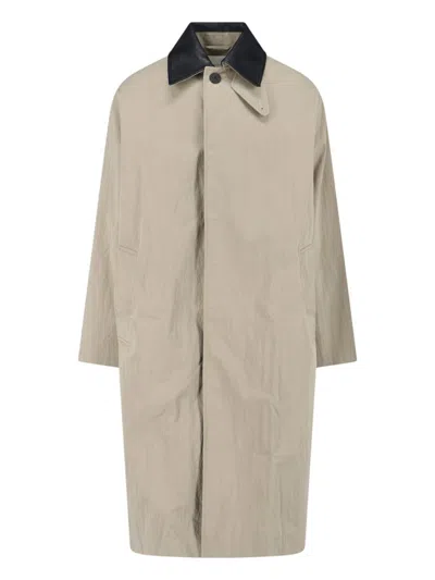 Studio Nicholson Beige Structured Jacket With Minimalist Design In Multi
