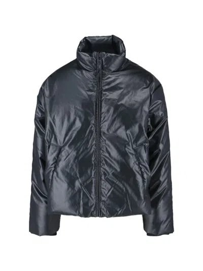 Berner Kuhl Structured Minimalist Jacket With Front Zipper Closure In Blue