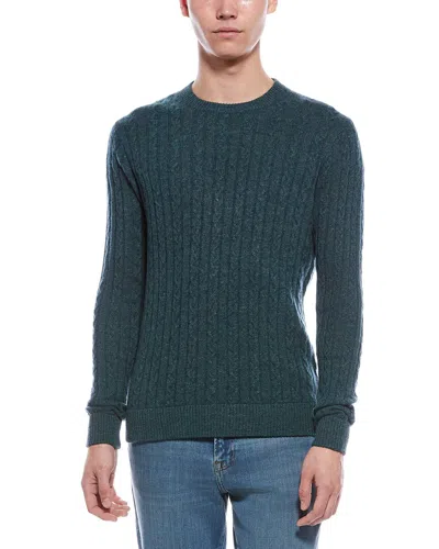 Raffi Cashmere Cable Crewneck Sweater In Green