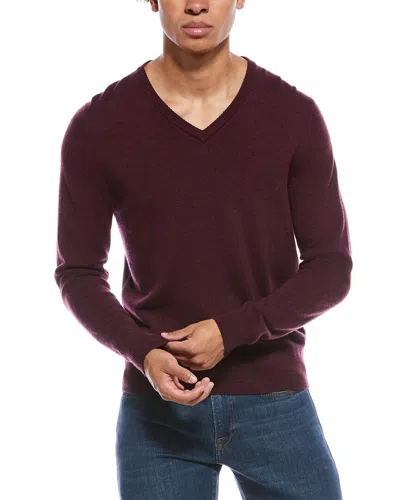 Mette Merino Wool V-neck Sweater In Purple