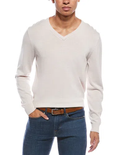 Mette Merino Wool V-neck Sweater In Neutral