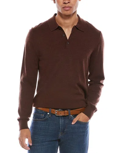 Mette Merino Wool Polo Sweater In Brown