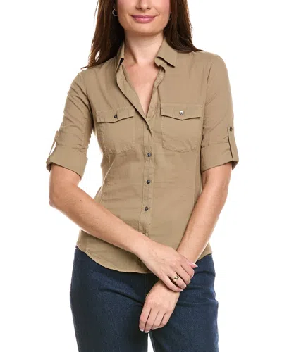 James Perse Contrast Panel Shirt In Multi