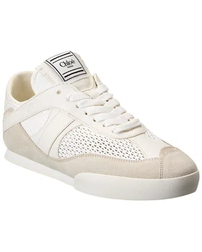 Chloé Chloe Women Sneakers Kick In Mesh E Pelle Scamosciata In White