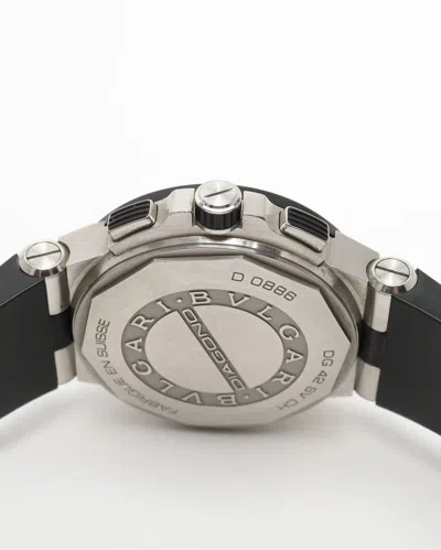 Bvlgari Diagono Chronograph 42mm Ref Dg42sv Watch In Black