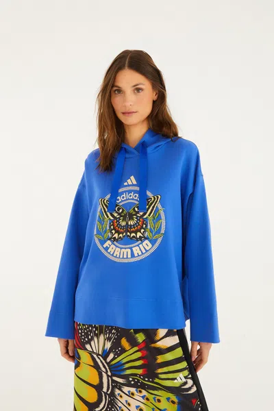 Farm Rio Move Like A Butterfly Blue Adidas Moletom In Blue