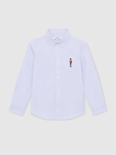 Reiss Soft Blue Shirt In White