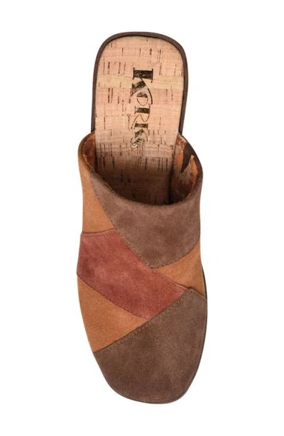 Korks Marla Block Heel Platform Clog In Brown