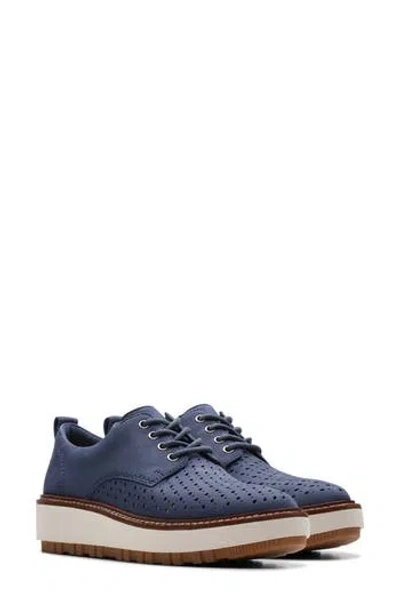 Clarks Orianna Move Wedge Derby In Blue