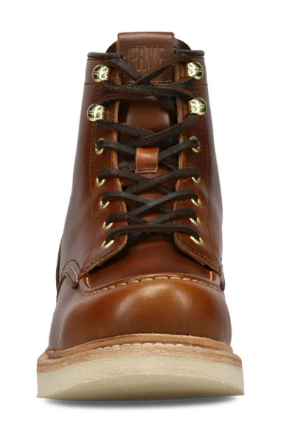 Frye Men's Hudson Leather Lace-up Work Boots In Brown